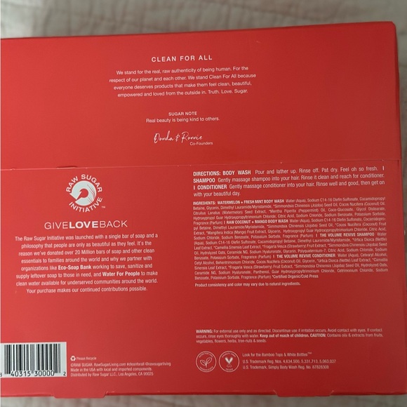 Raw Sugar 4pc. Gift Set - Picture 2 of 3